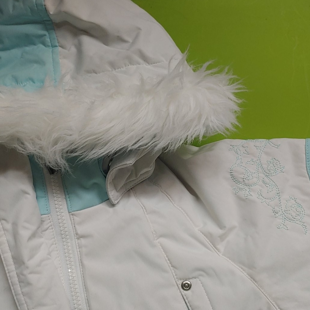 Girls Snowsuit Set in White